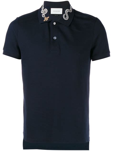 gucci snake mens shirt|Gucci snake and bee polo.